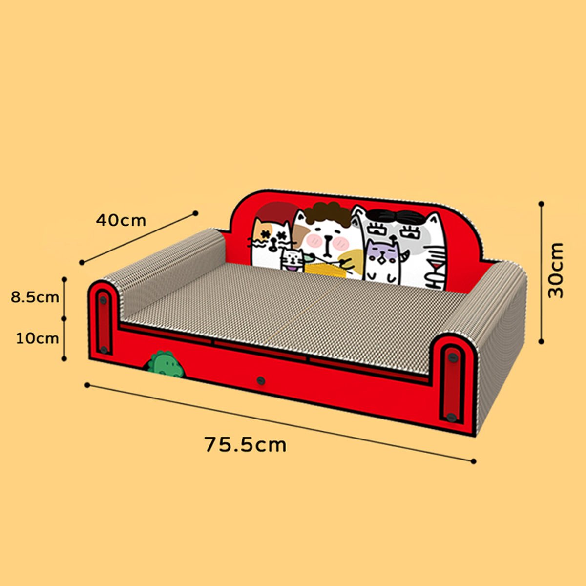 One Family Red Large Sofa Cat Scratching Board-3